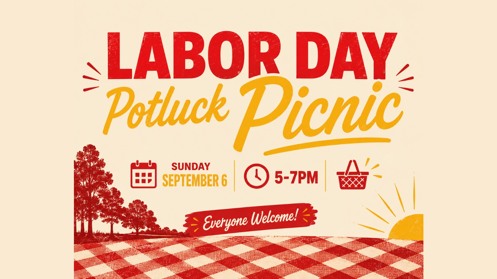 Labor Day Potluck Picnic at Central Church