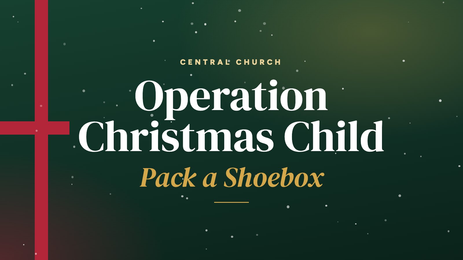 Operation Christmas Child: Pack a Shoebox