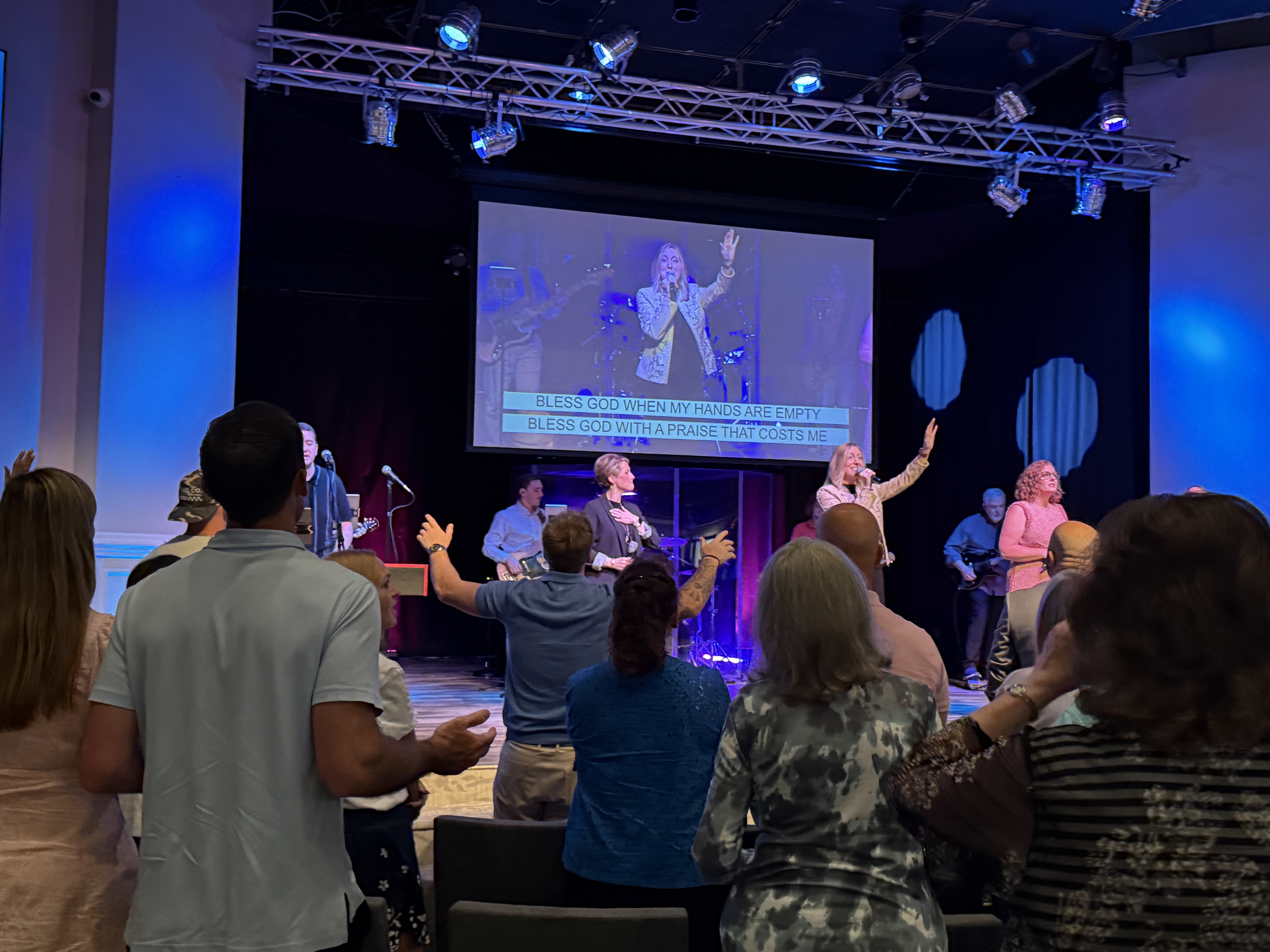 Adults worshiping together at Central Church