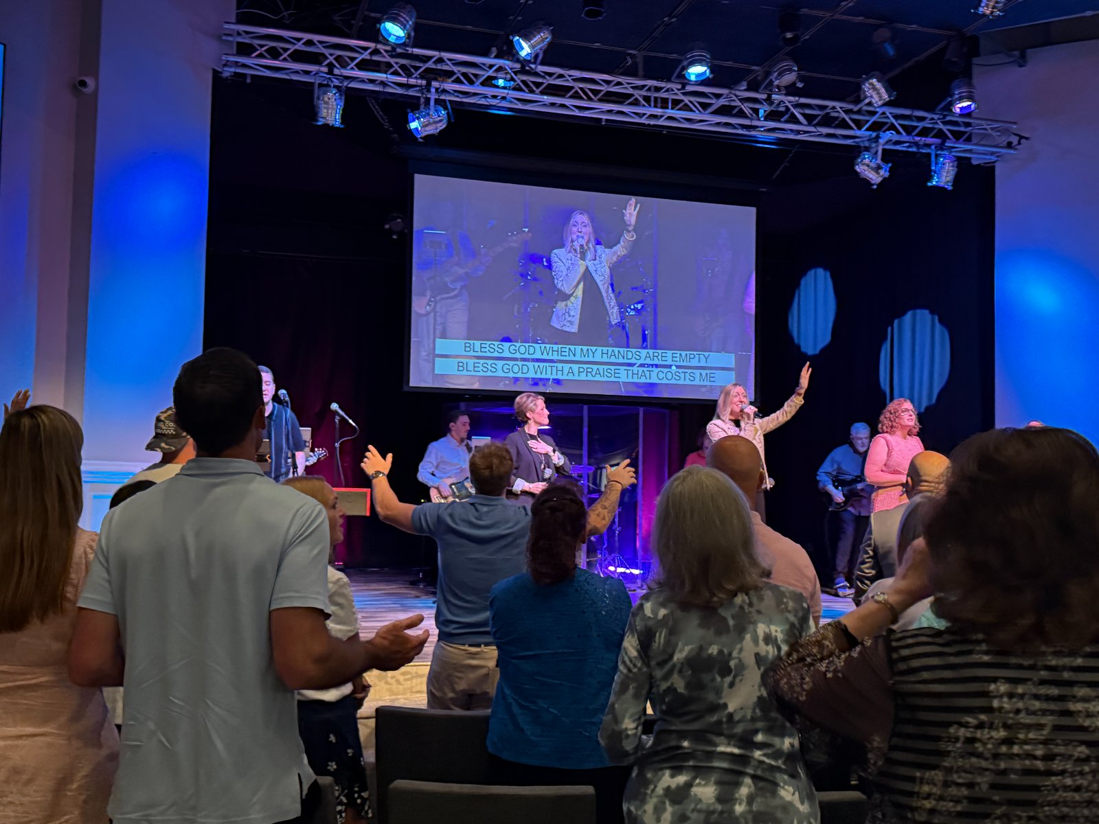 The Central Church family worshipping together