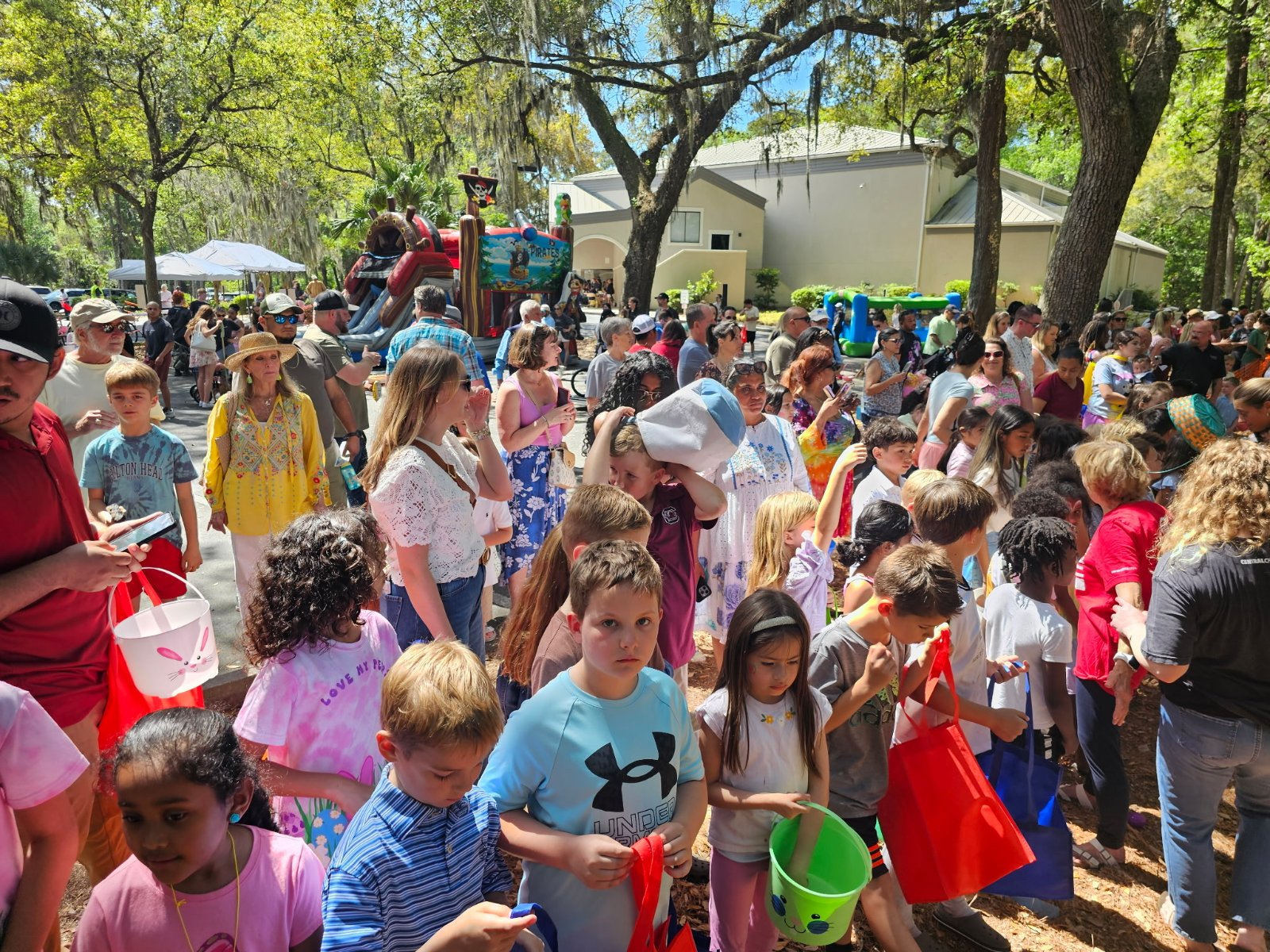 Kids at the Central Kids Easter egg hunt