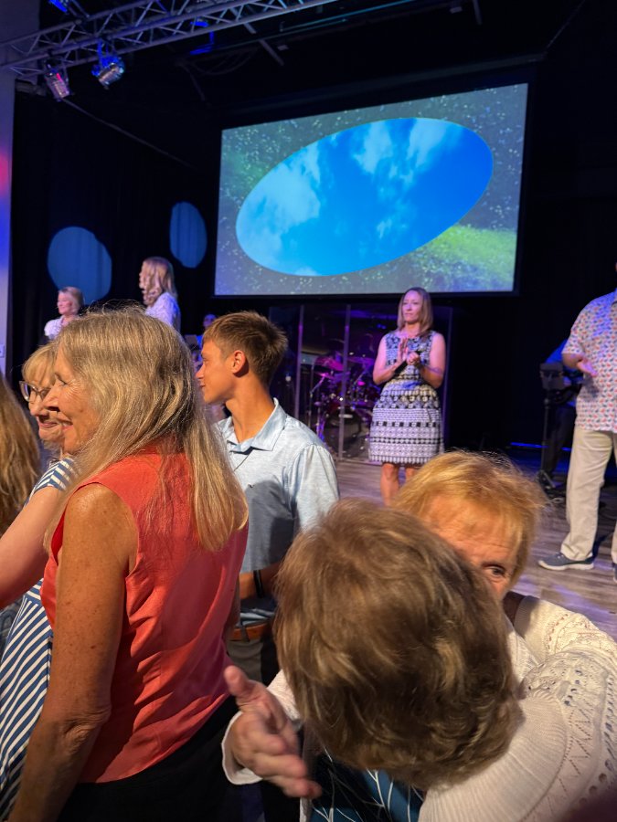 Central Church celebrating together in worship