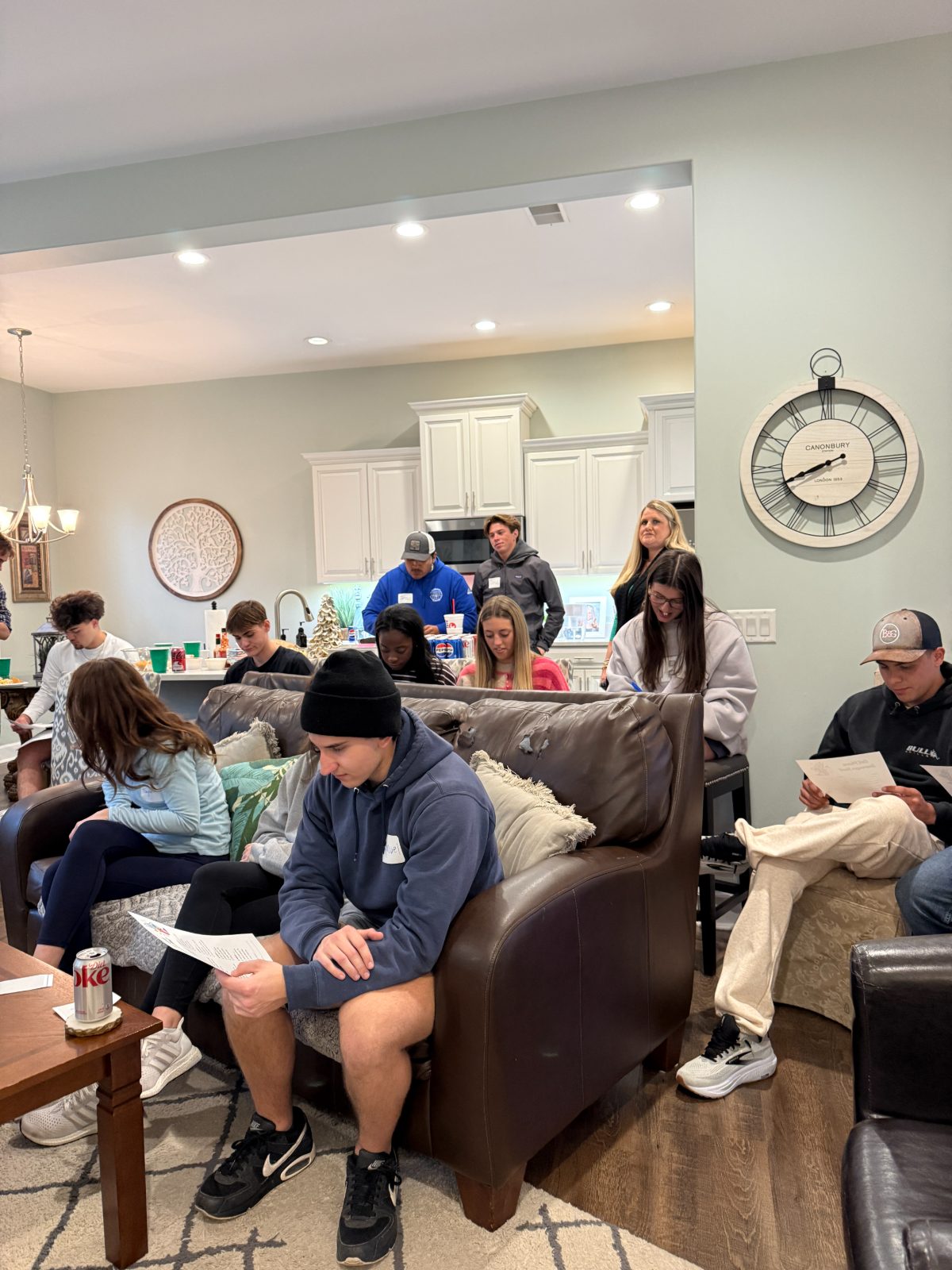 Gathering in the kitchen