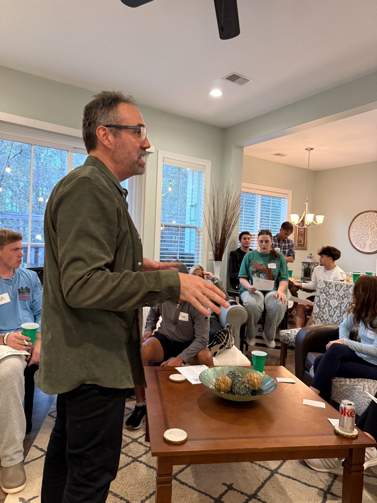 Pastor Ben teaching the group